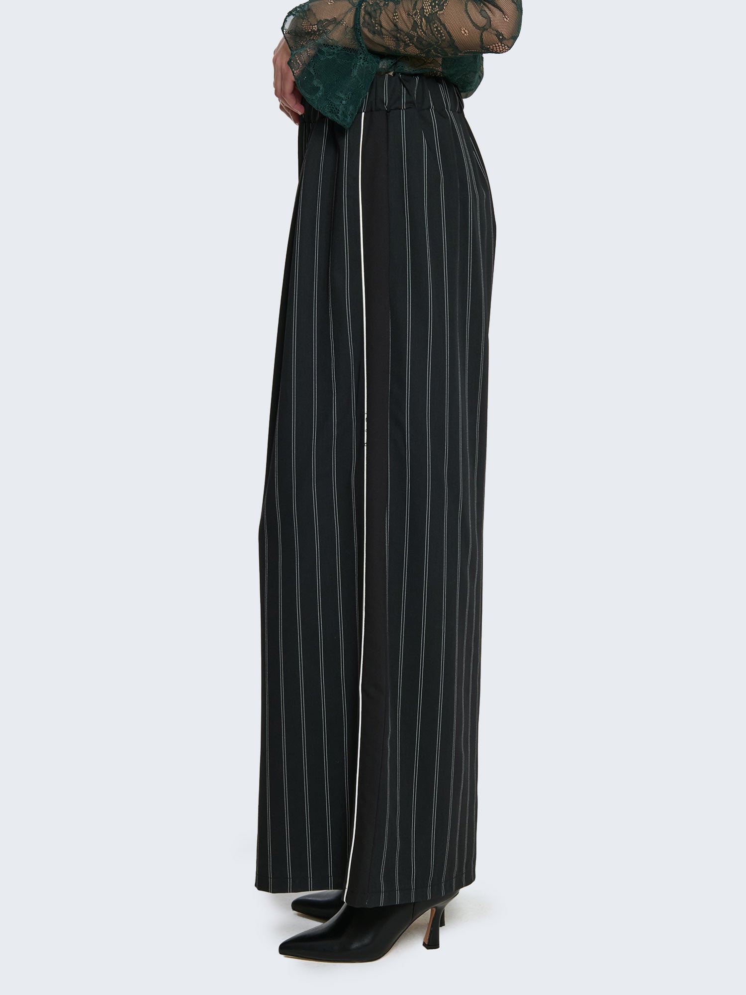 Pantaloni culotte gessati