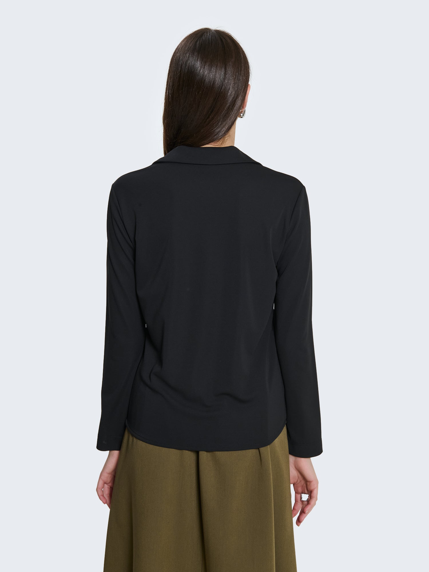 Camicia slim fit in jersey