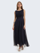 Abito girocollo lungo in tulle