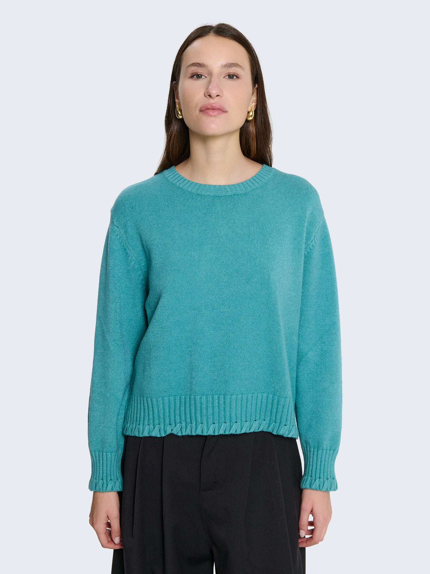 Maglia girocollo con dettaglio cucitura