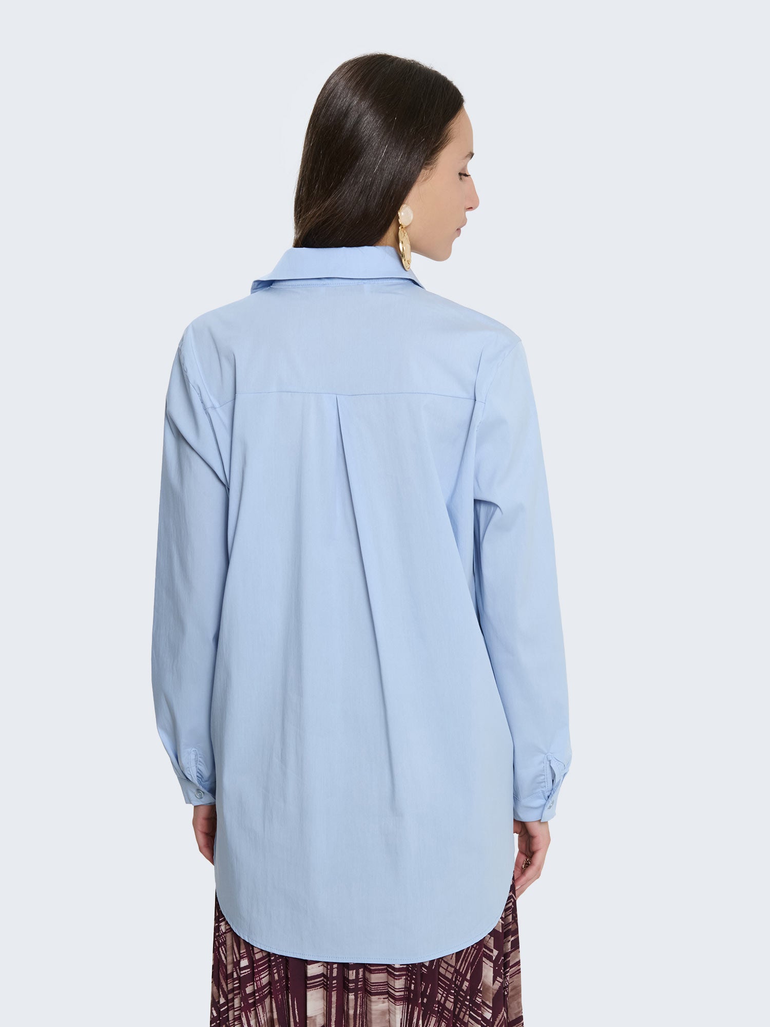 Camicia in cotone tinta unita