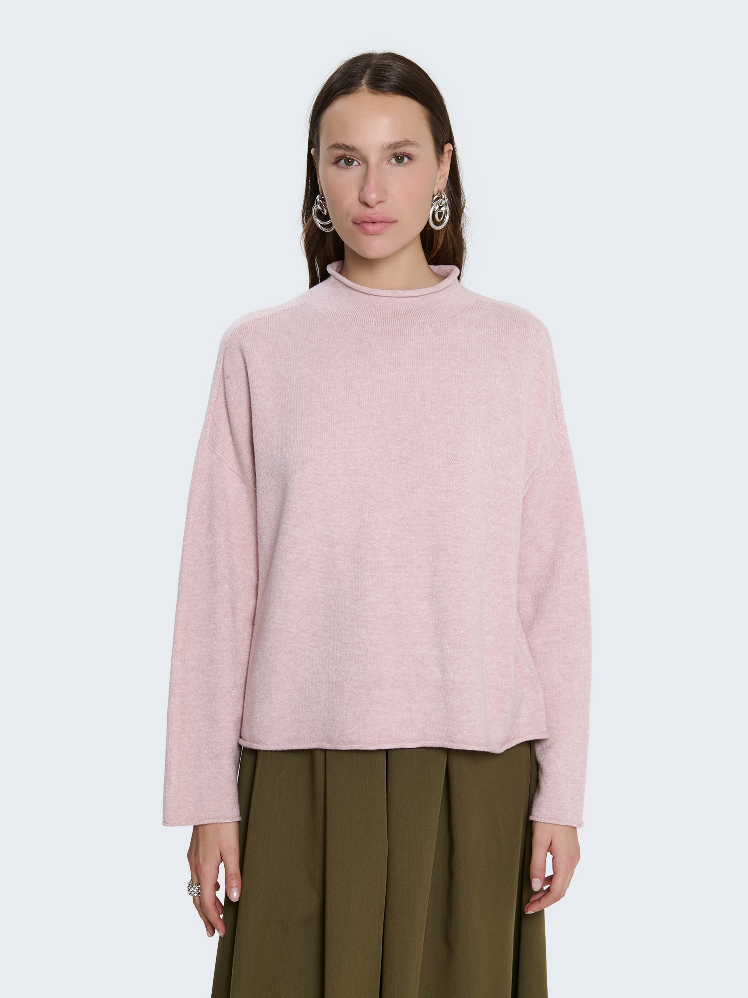 Sweater with soft collar