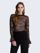 Maglia a maniche lunghe in pizzo