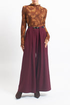 Pantalone palazzo con pinces