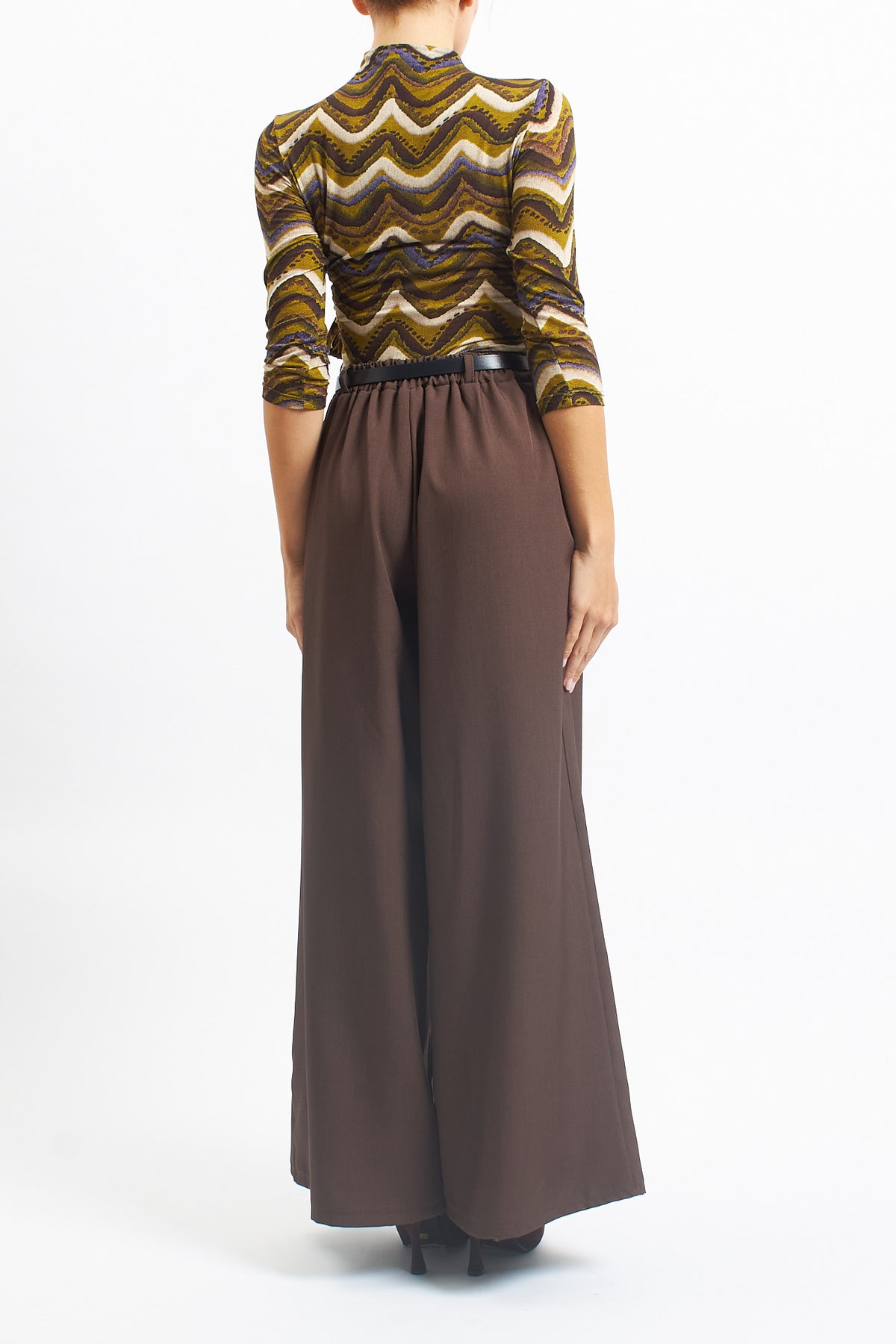 Pantalone palazzo con pinces