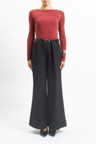 Pantalone palazzo con pinces