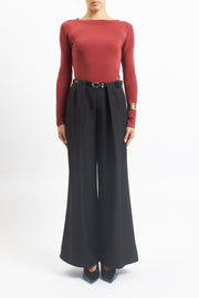 Pantalone palazzo con pinces