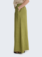 Linen Palazzo Pants with Pinstripes