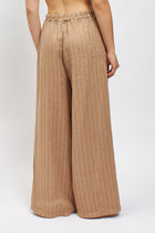Pantalone palazzo in lino a righe
