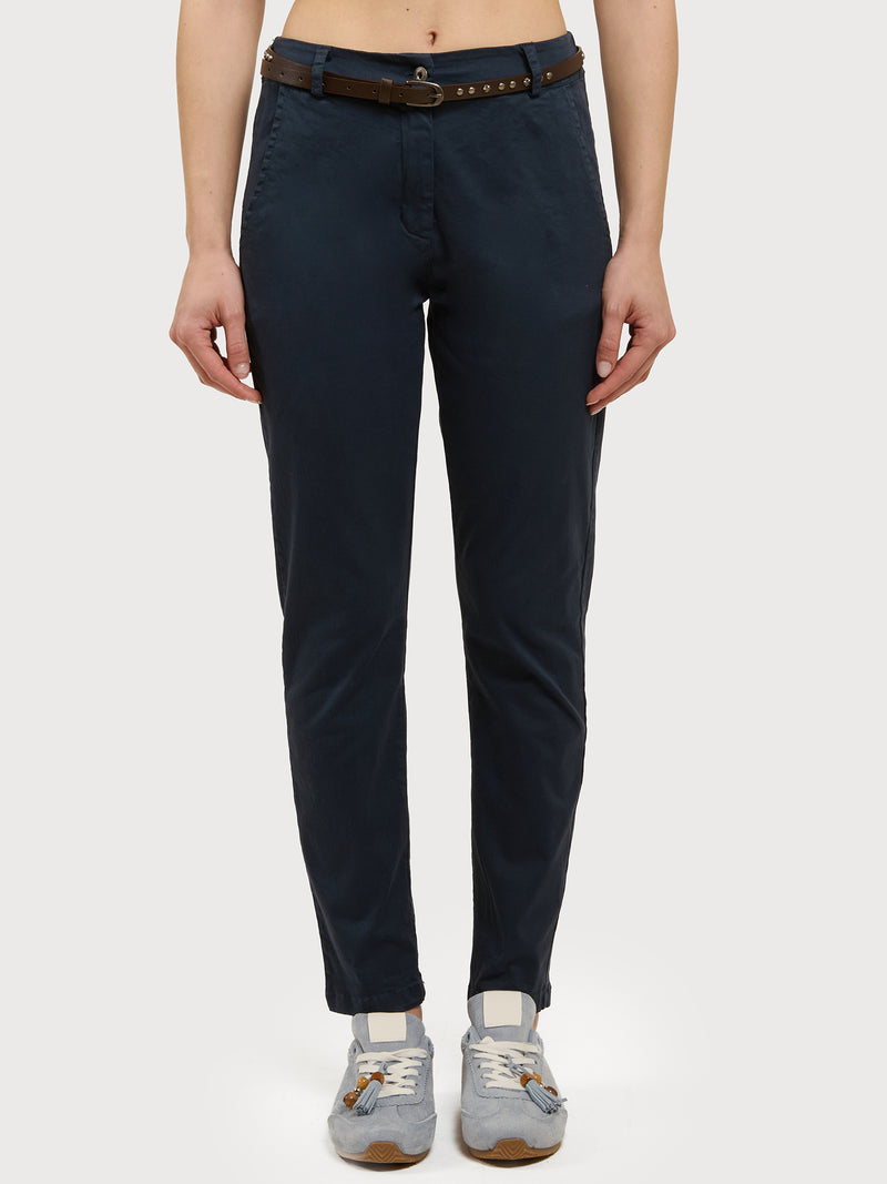 Pantaloni slim fit in cotone