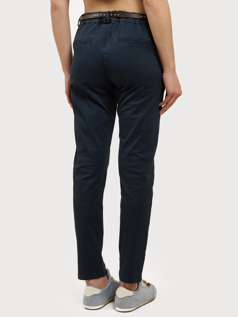 Pantaloni slim fit in cotone
