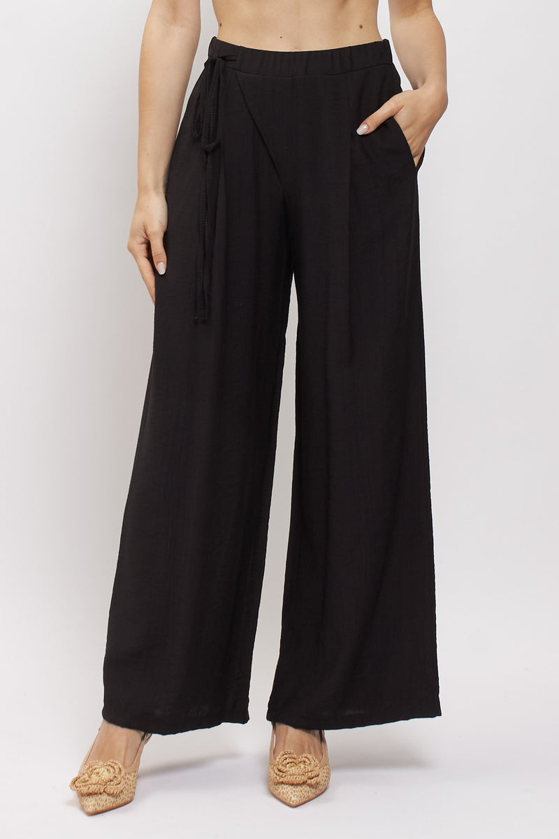 Pantalone palazzo con pannello