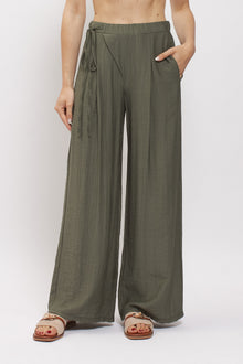 Pantalone palazzo con pannello