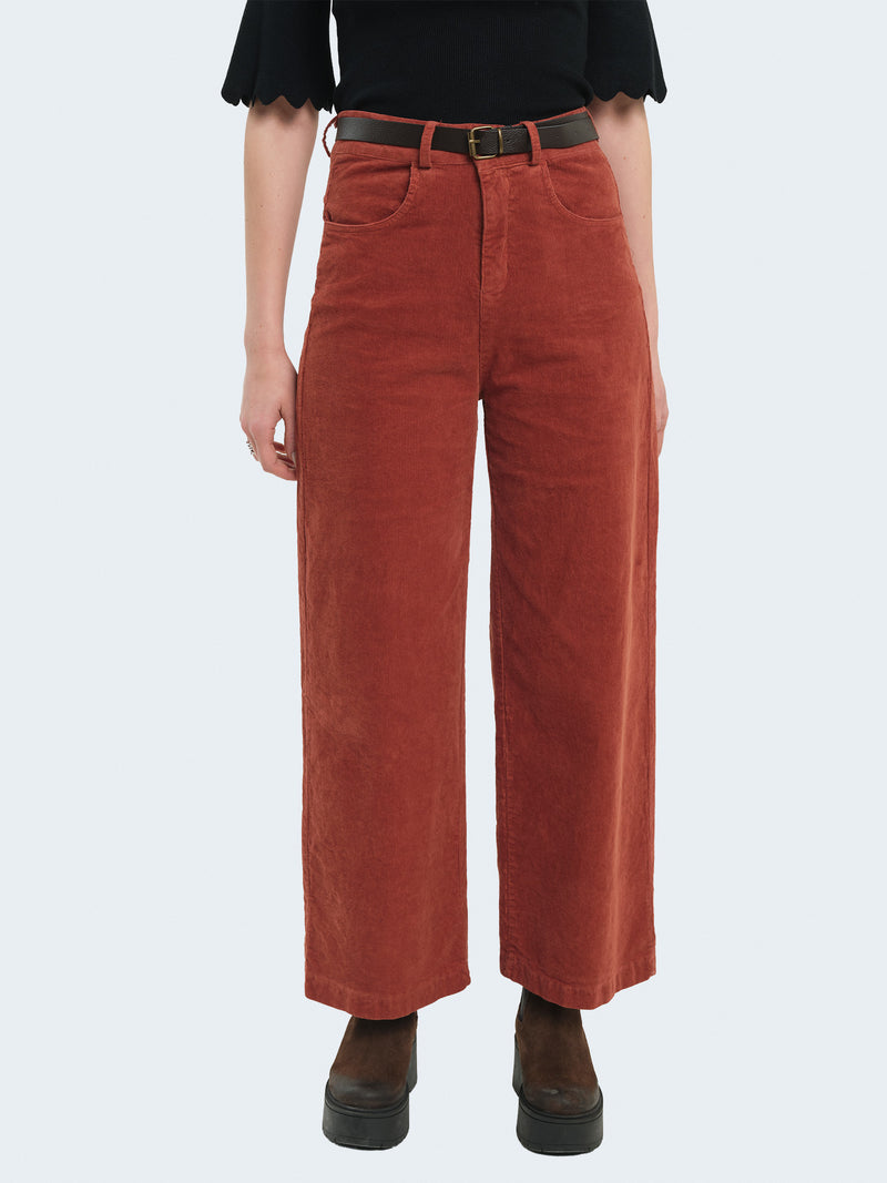 Pantaloni palazzo in velluto