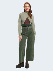 Pantaloni palazzo in velluto