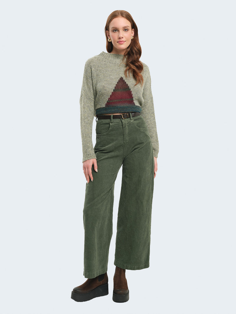 Pantaloni palazzo in velluto