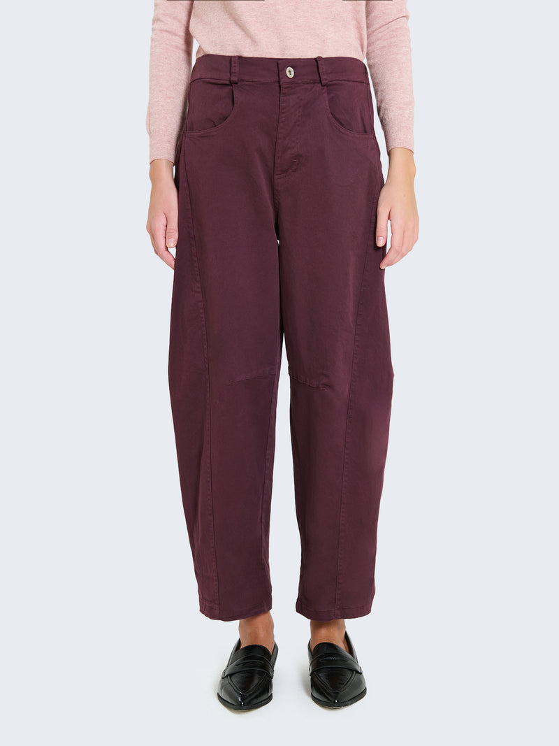 Cotton balloon trousers