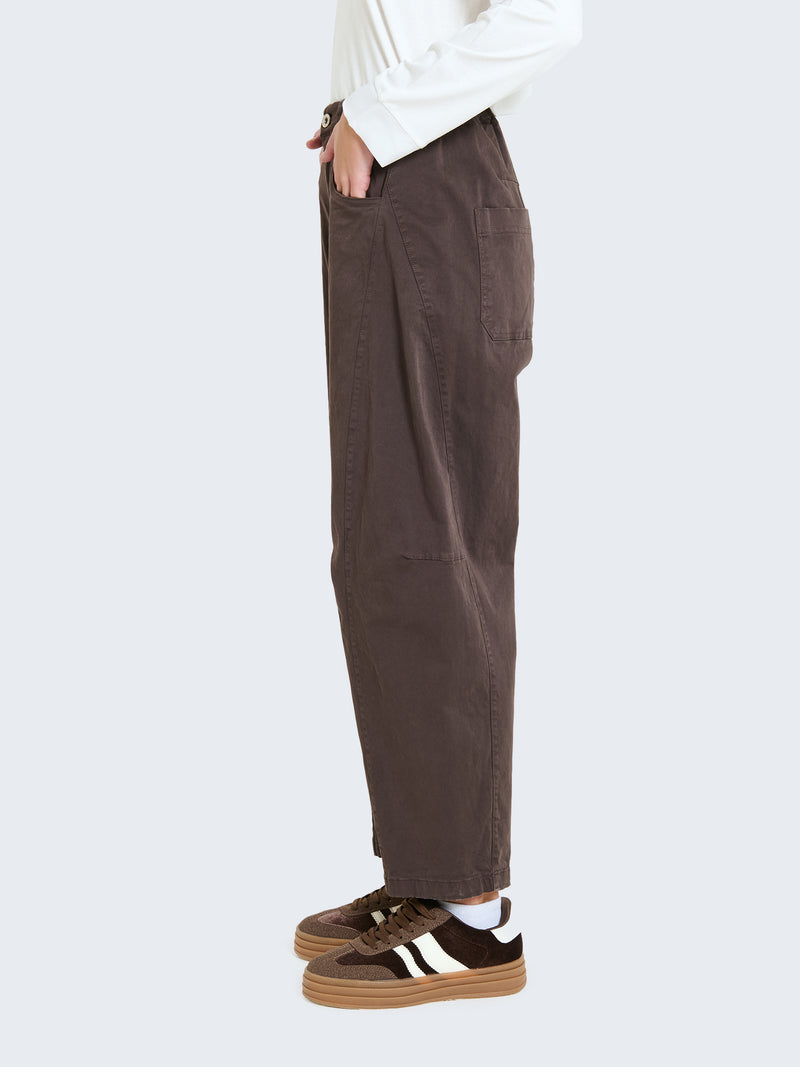 Cotton balloon trousers