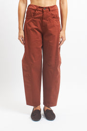 Pantalone barrel in cotone