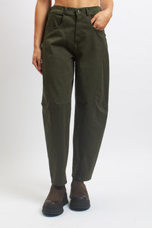 Pantalone barrel in cotone