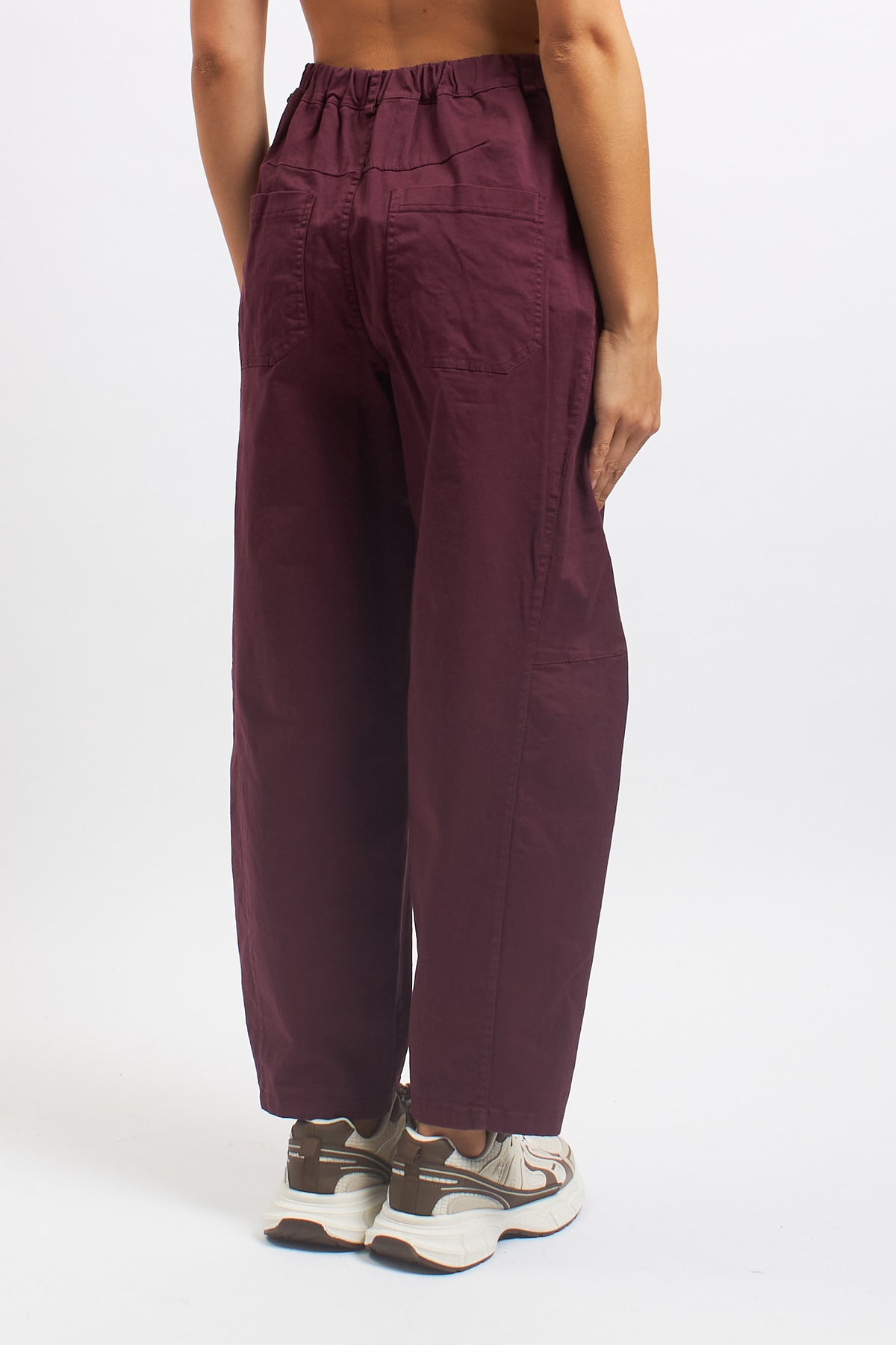Pantalone barrel in cotone