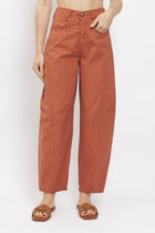 Pantalone barrel in cotone