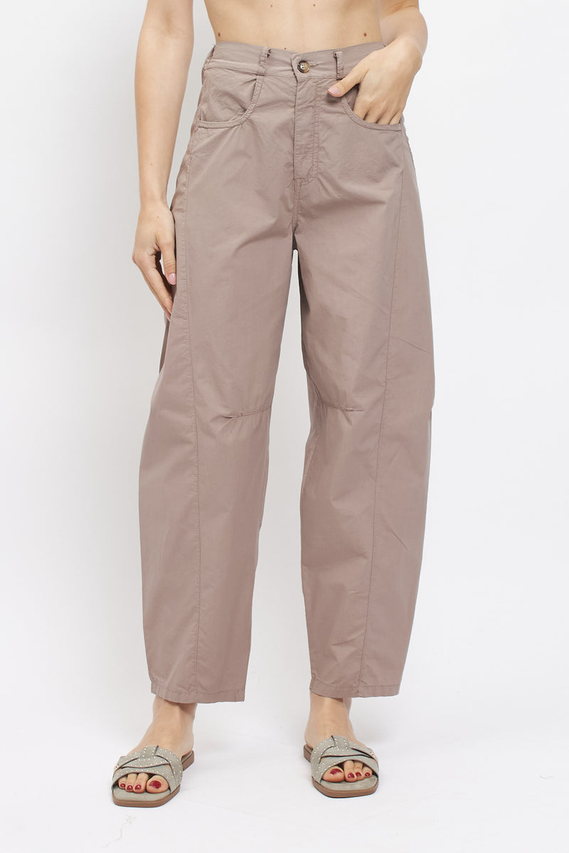 Pantalone barrel in cotone