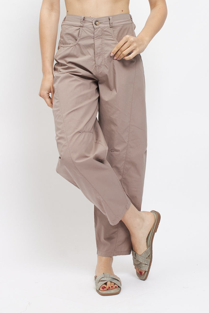 Pantalone barrel in cotone