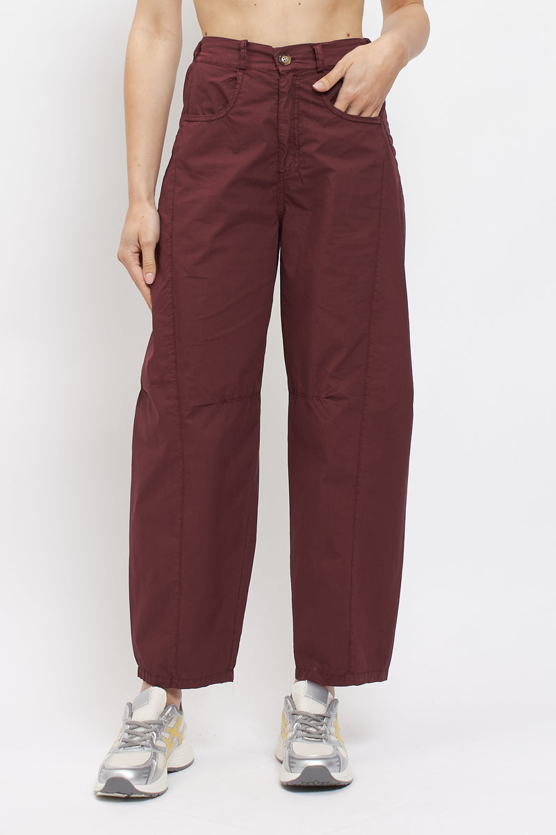 Pantalone barrel in cotone