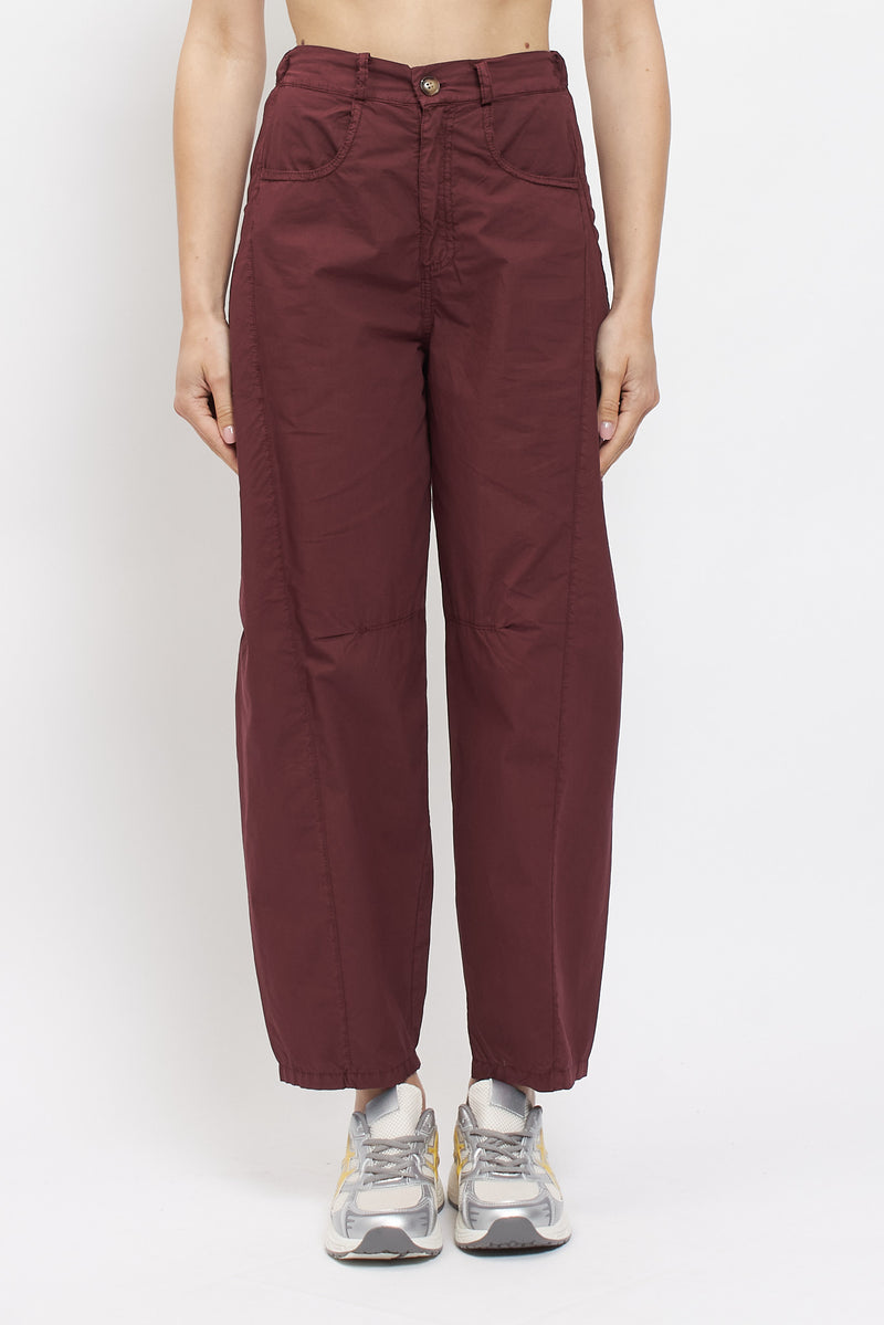 Pantalone barrel in cotone