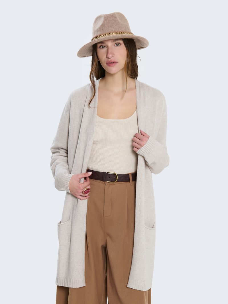 Cardigan lungo con tasche