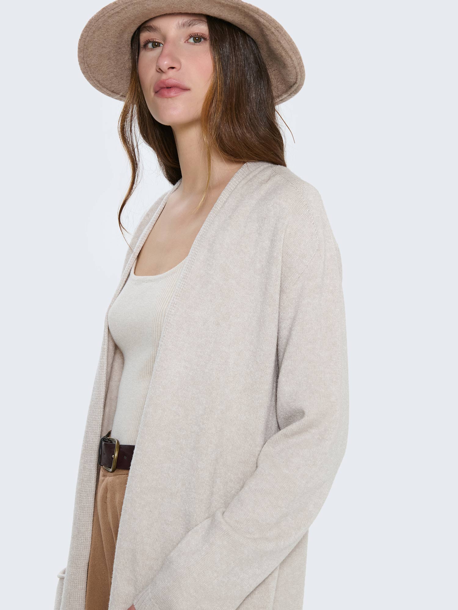 Cardigan lungo con tasche