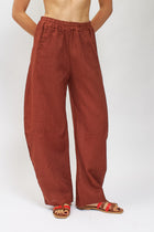Pantalone Barrel in lino