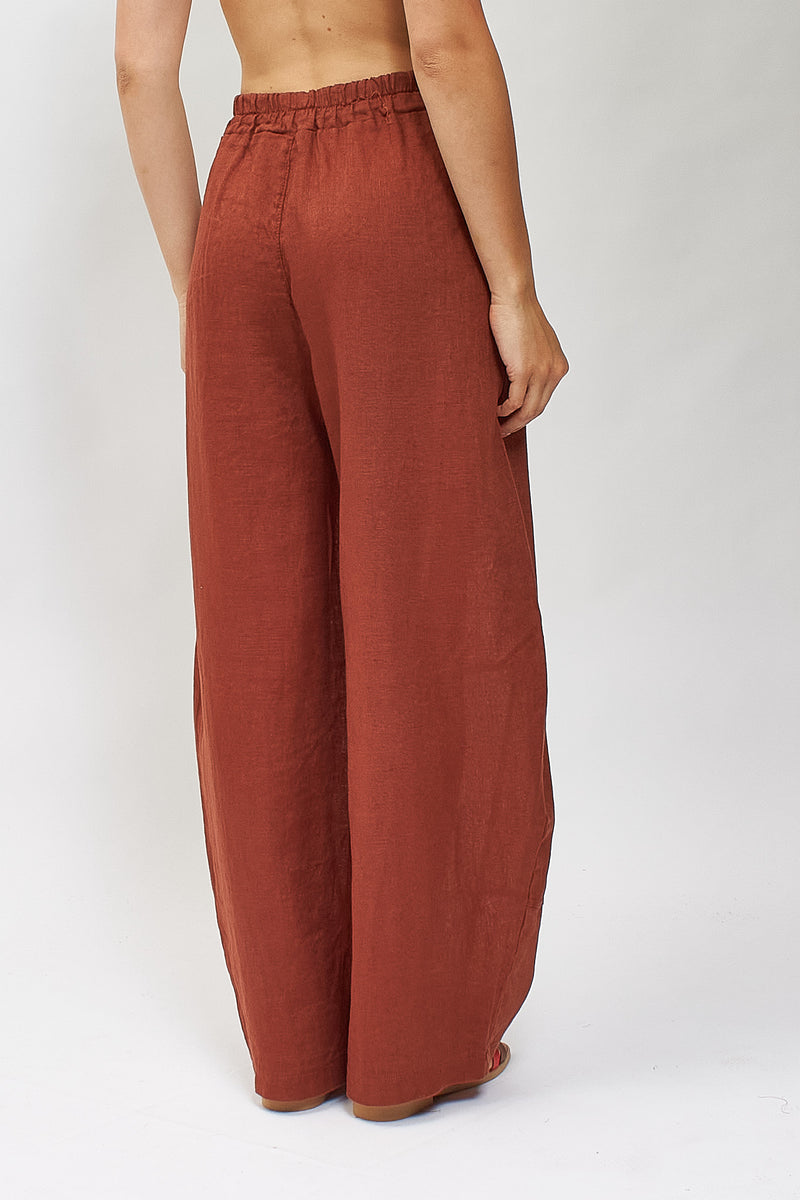 Pantalone Barrel in lino