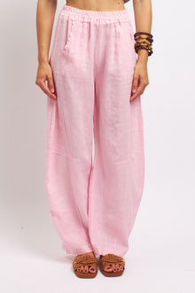 Pantalone Barrel in lino