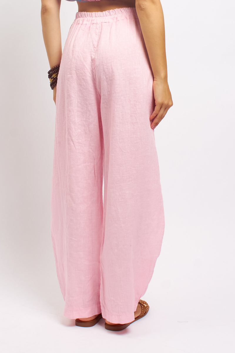 Pantalone Barrel in lino