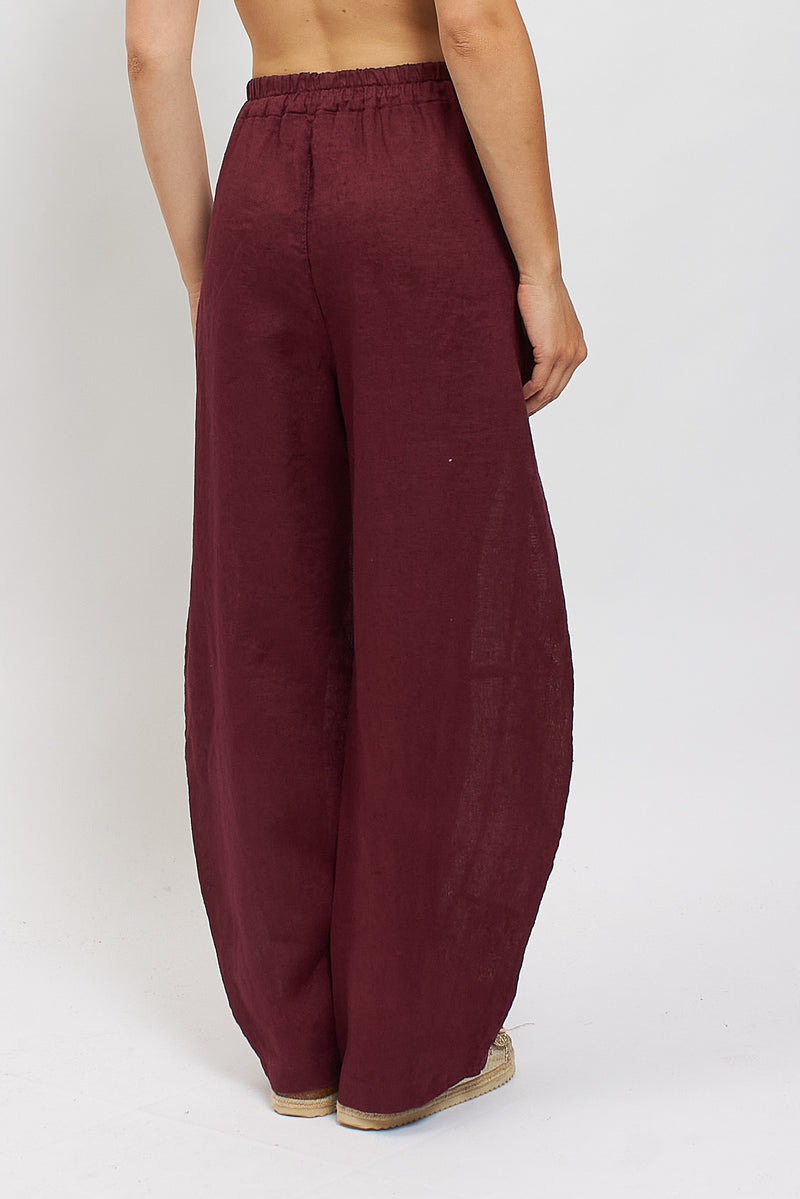 Pantalone Barrel in lino
