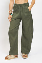 Pantalone Barrel in lino