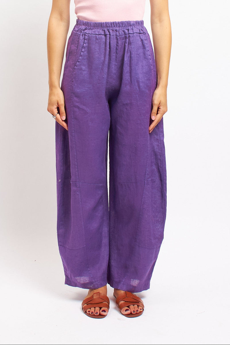 Pantalone Barrel in lino