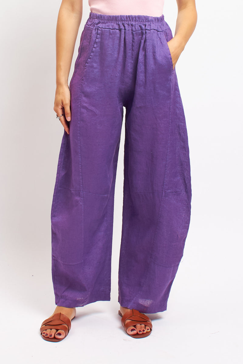 Pantalone Barrel in lino