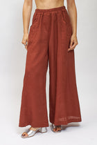 Pantalone palazzo in lino