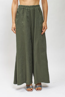 Pantalone palazzo in lino