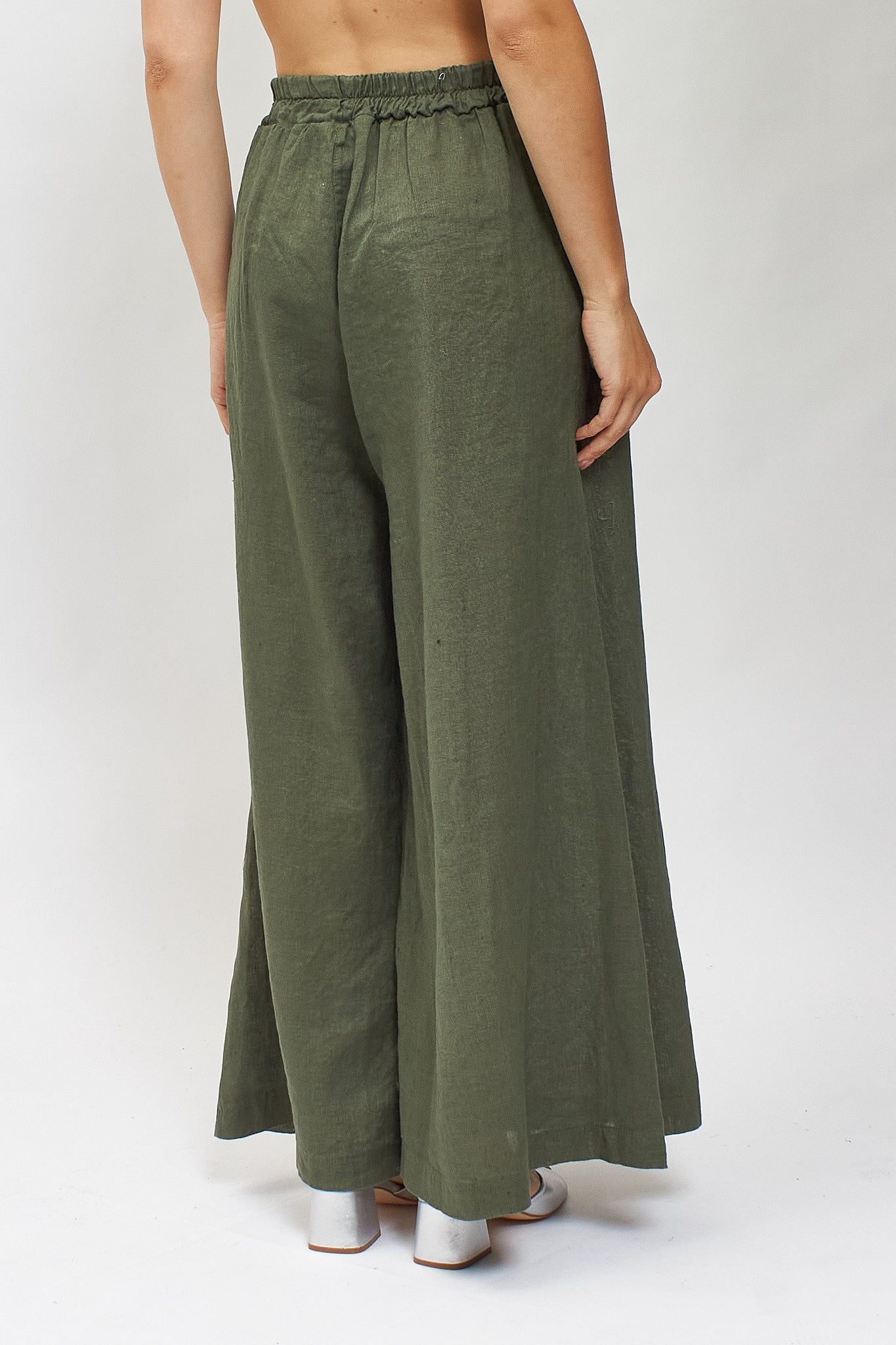Pantalone palazzo in lino