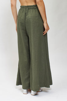 Pantalone palazzo in lino