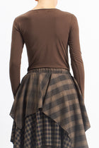 Maglia con scollo a barchetta stretch