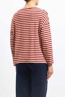 Maglia a righe con spacchi laterali