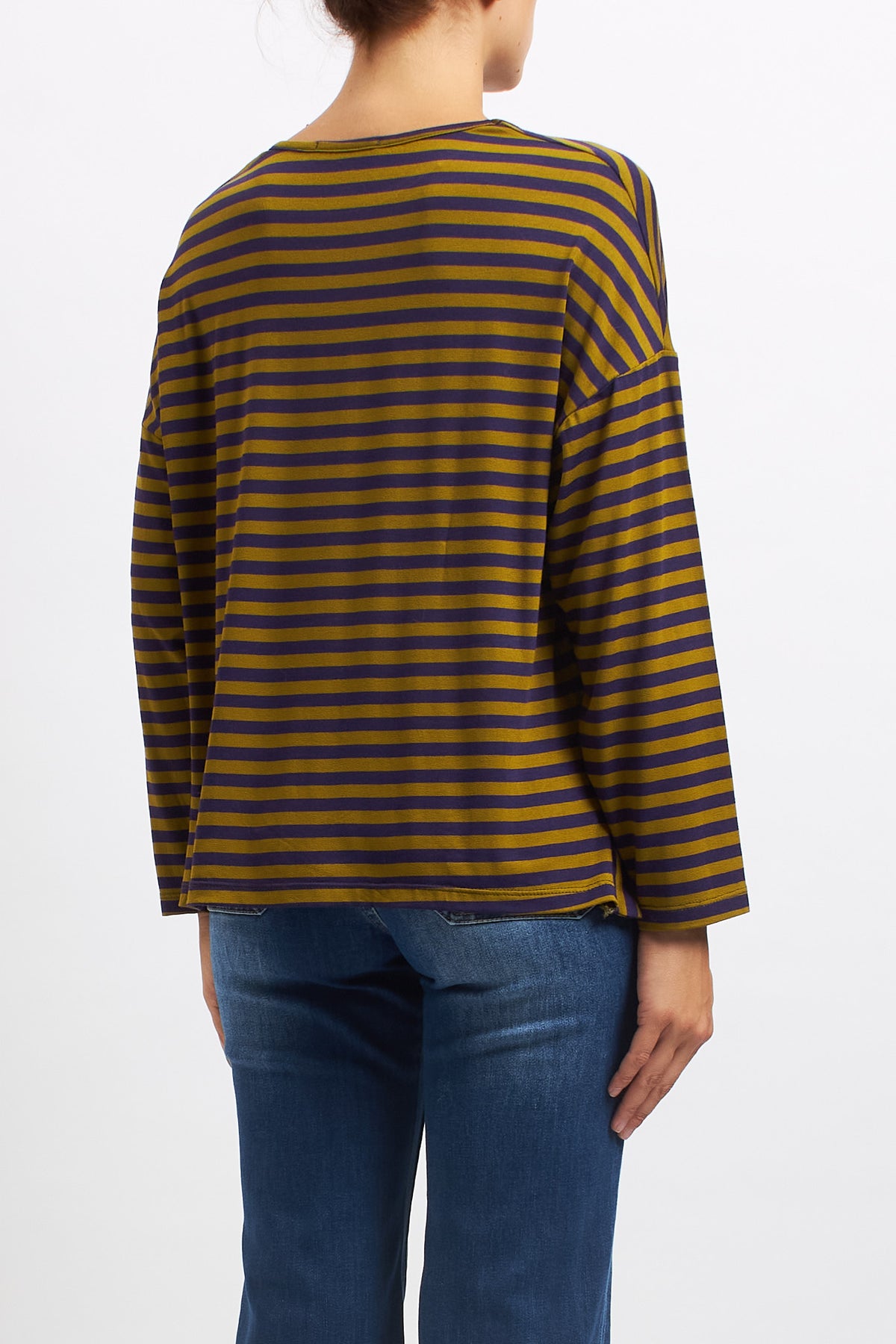 Maglia a righe con spacchi laterali