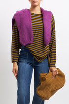 Maglia a righe con spacchi laterali