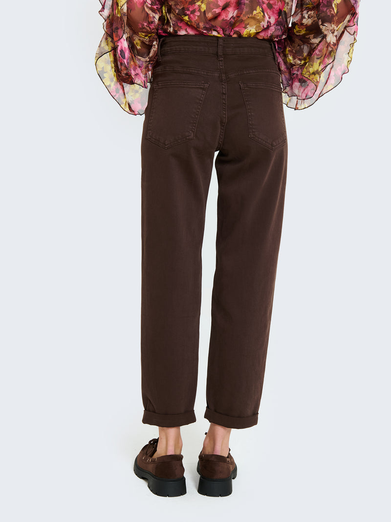 Jeans straight con risvoltino