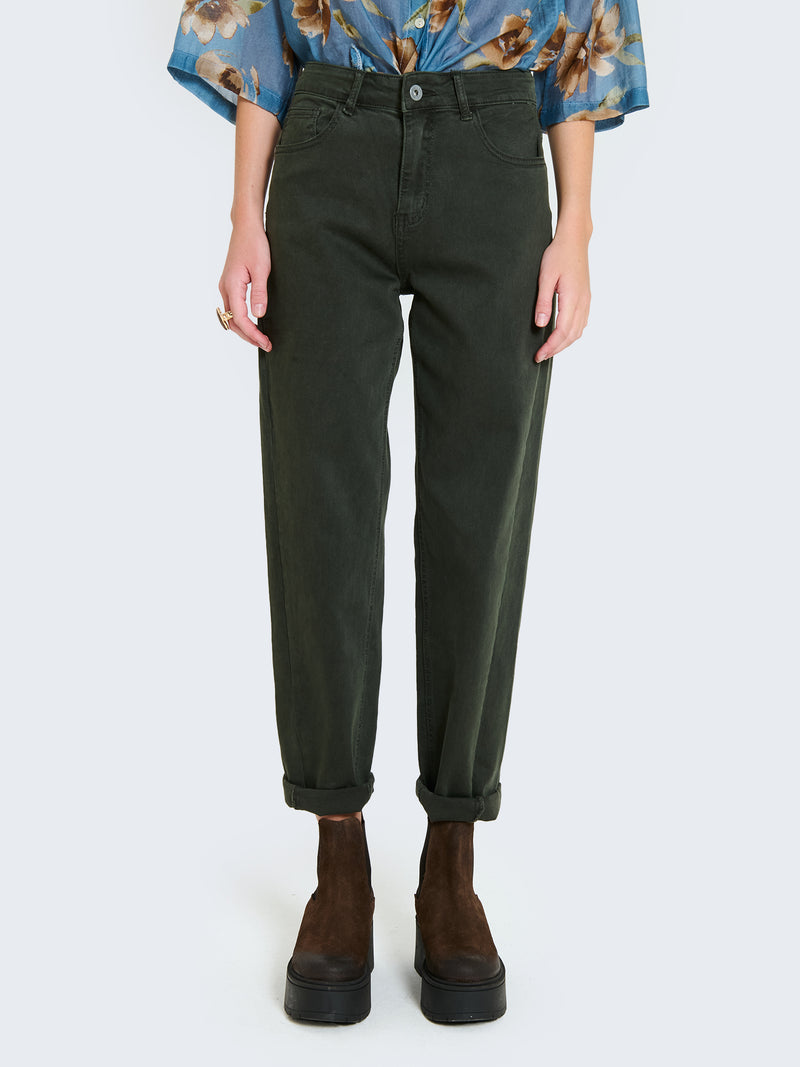 Jeans straight con risvoltino